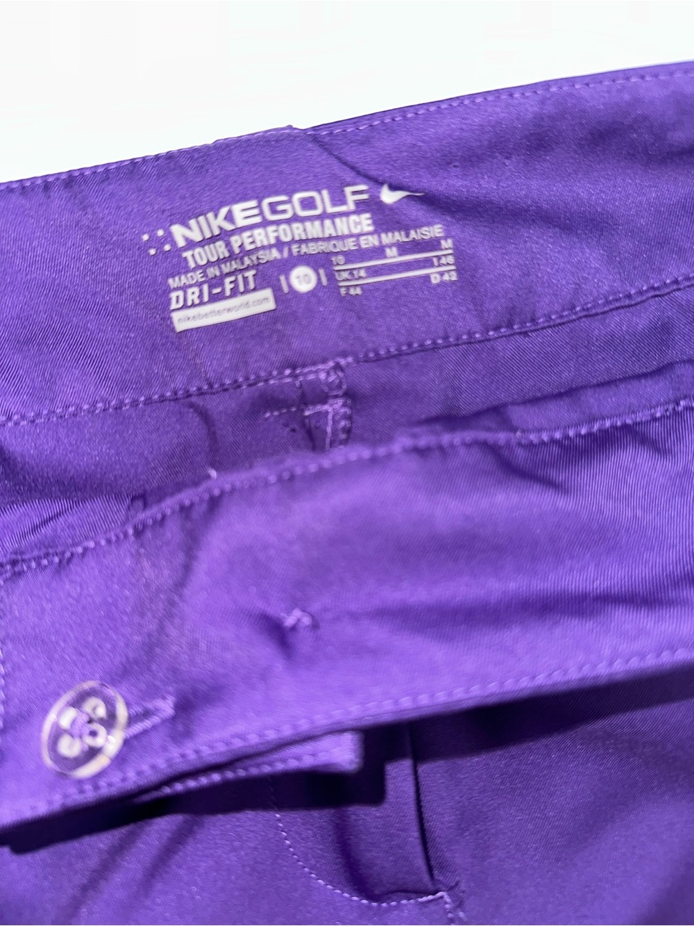 Nike Golf Tour Performance Purple Dri-FIT Athletic Skort - Size 10 - Picture 7 of 15